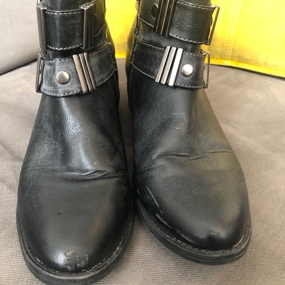 Gray Buckle Accent Booties - Picture 6 of 8